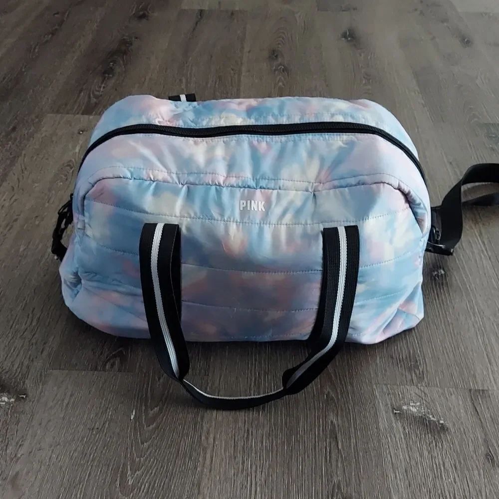 Victoria's Secret Pink Tie Dye Quilted Duffel Bag
